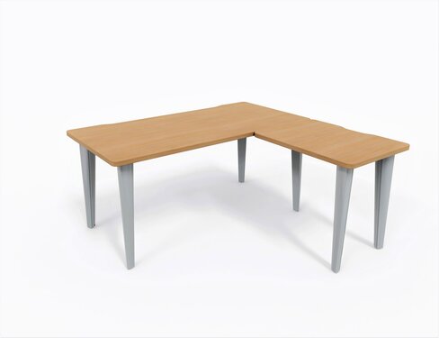 Bureau droit Evidence - l. 160 x pr. 80 cm + retour l. 80 x pr. 60 cm