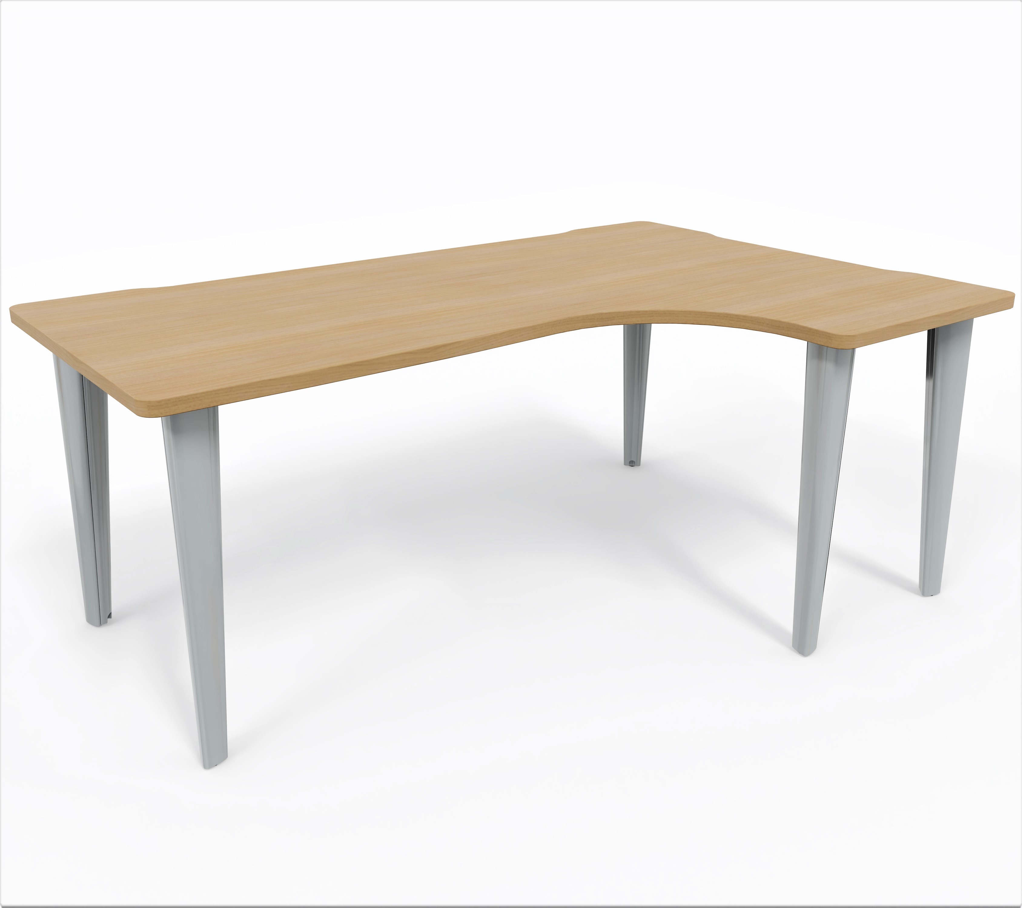 Bureau compact 90° asymétrique Evidence - l. 180 x l. 120 x pr. 80-60 cm