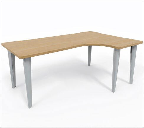 Bureau compact 90° asymétrique Evidence - l. 180 x l. 120 x pr. 80-60 cm