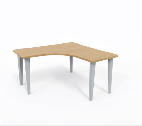 Bureau compact 90° symétrique Evidence - l. 140 x pr. 60 cm