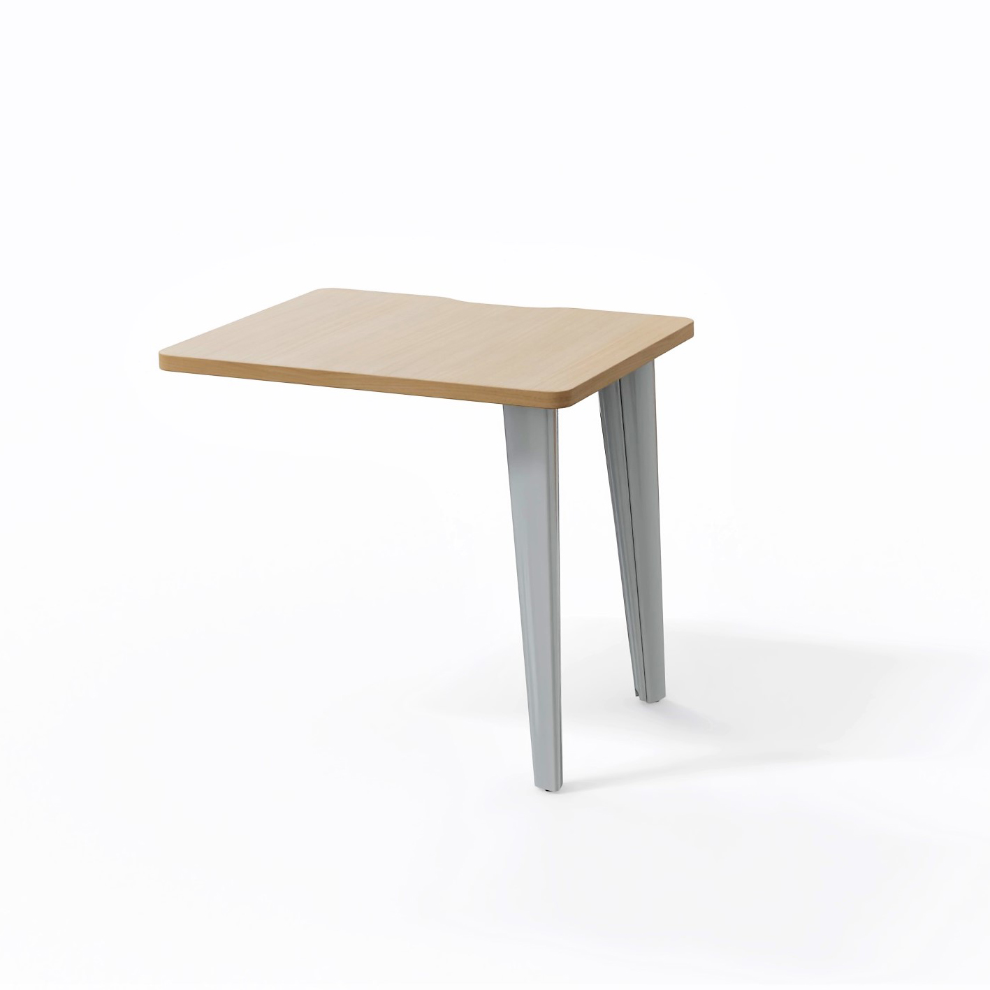 Retour pour bureau droit Evidence - l. 80 x pr. 60 cm - 2 pieds métalliques et 1 platine