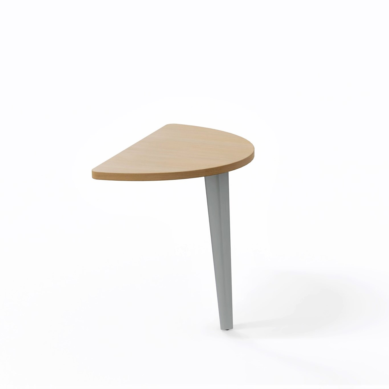 Convivialité demi-lune Evidence - l. 80 x pr. 50 cm - 1 pied métallique