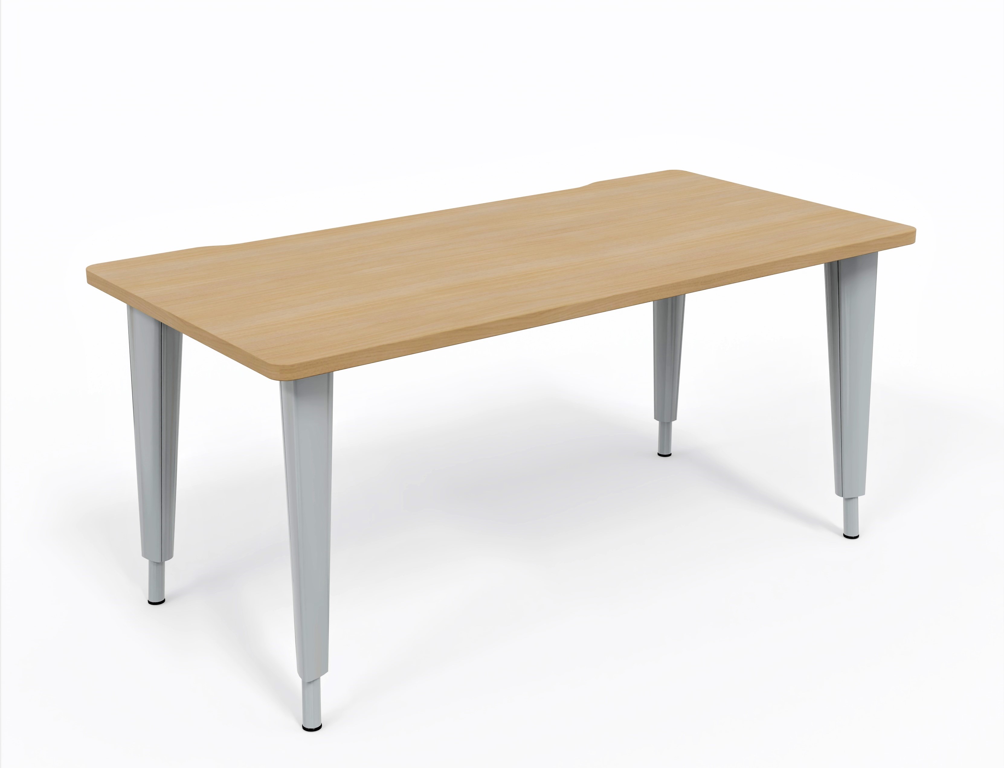 Bureau droit Evidence - l. 160 x pr. 80 cm - piétement réglable en hauteur