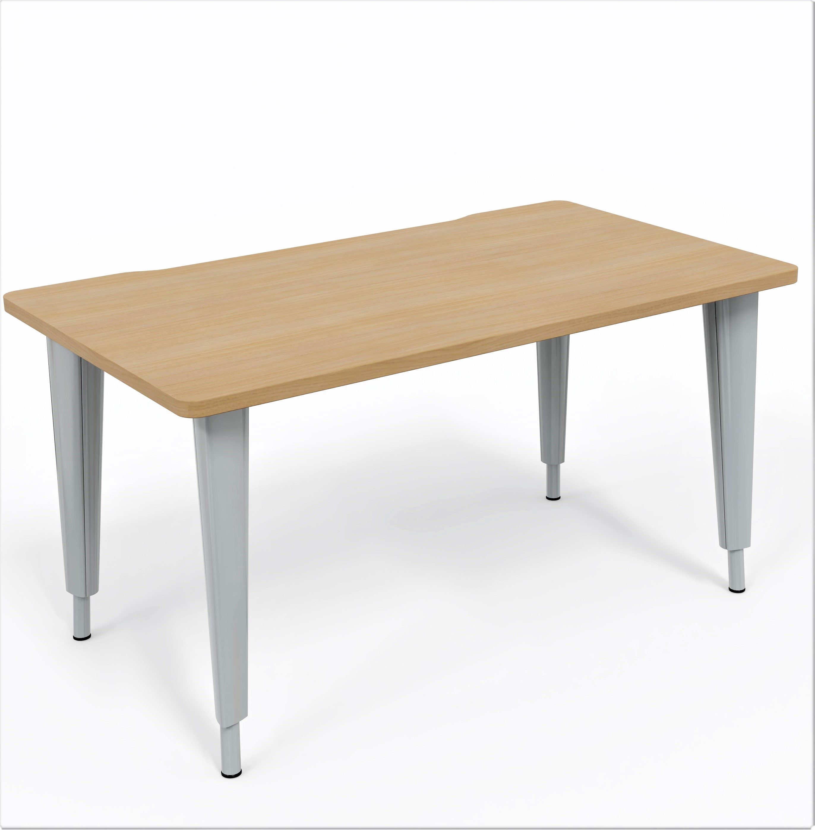 Bureau droit Evidence - l. 140 x pr. 80 cm - piétement réglable en hauteur