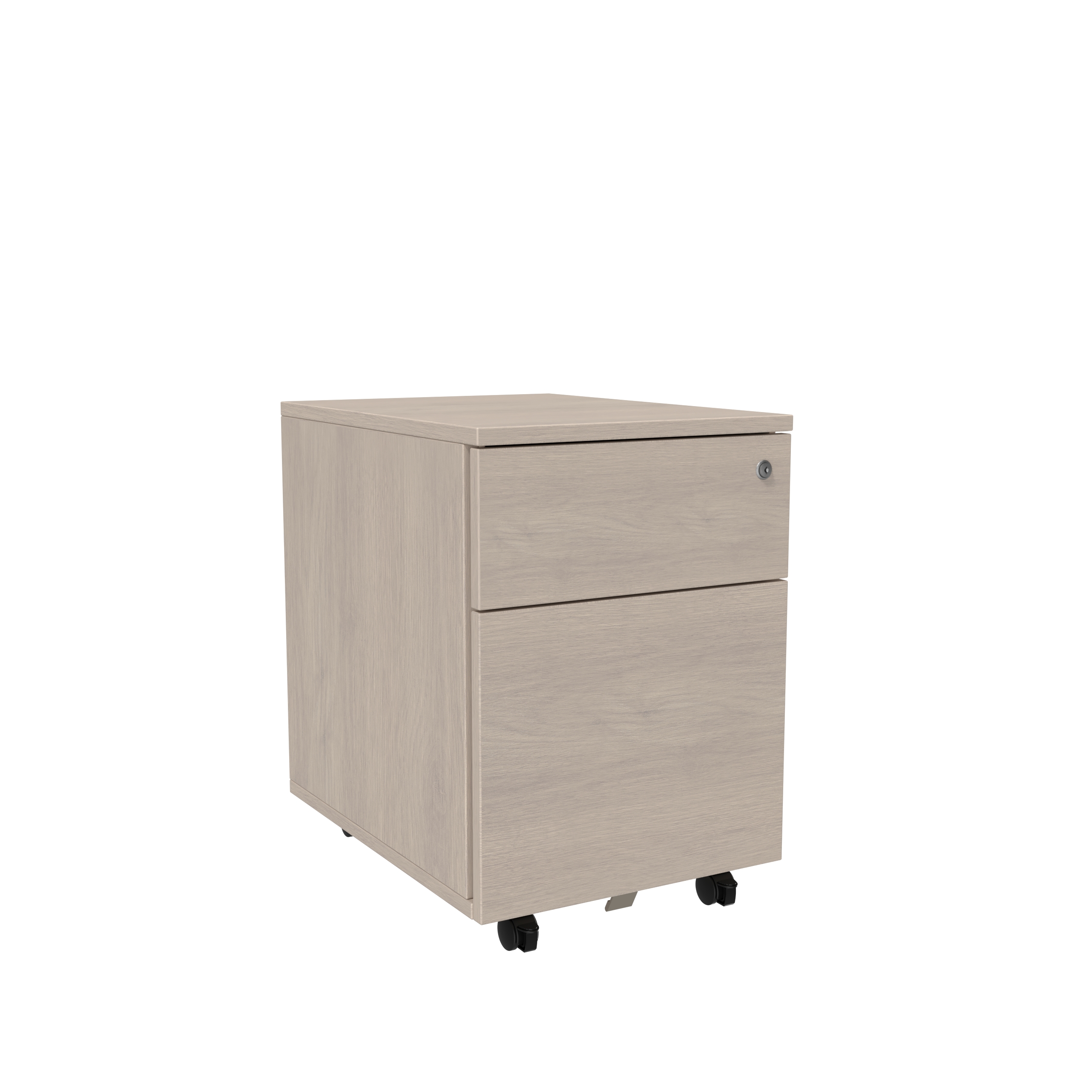 Caisson mobile mélaminé Evidence - 1 tiroir plat + 1 tiroir dossiers suspendus