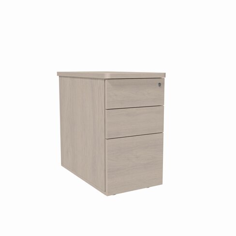 Caisson hauteur bureau mélaminé Evidence - 2 tiroirs plats + 1 tiroir dossiers suspendus - pr. 80 cm