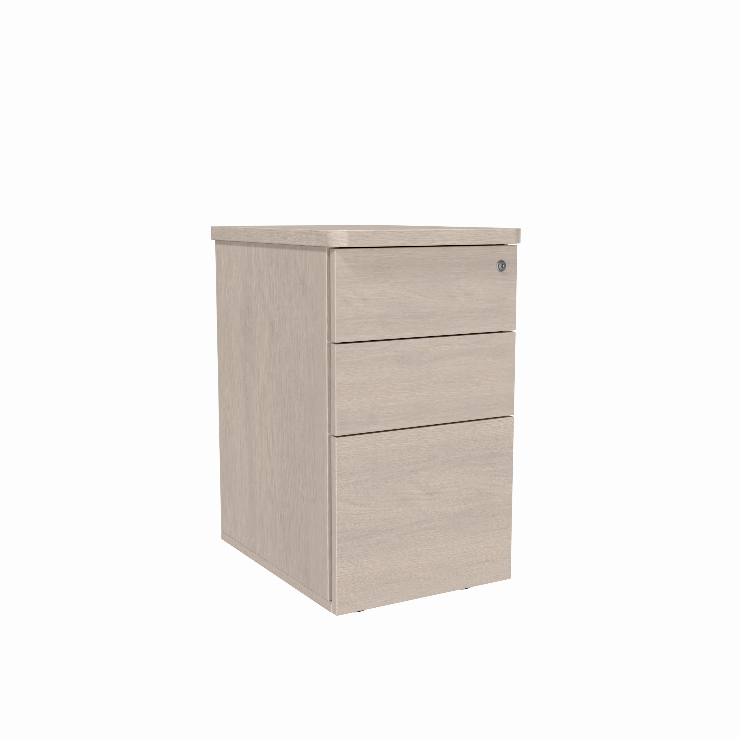 Caisson hauteur bureau mélaminé Evidence - 2 tiroirs plats + 1 tiroir dossiers suspendus - pr. 60 cm