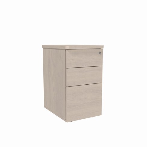 Caisson hauteur bureau mélaminé Evidence - 2 tiroirs plats + 1 tiroir dossiers suspendus - pr. 60 cm