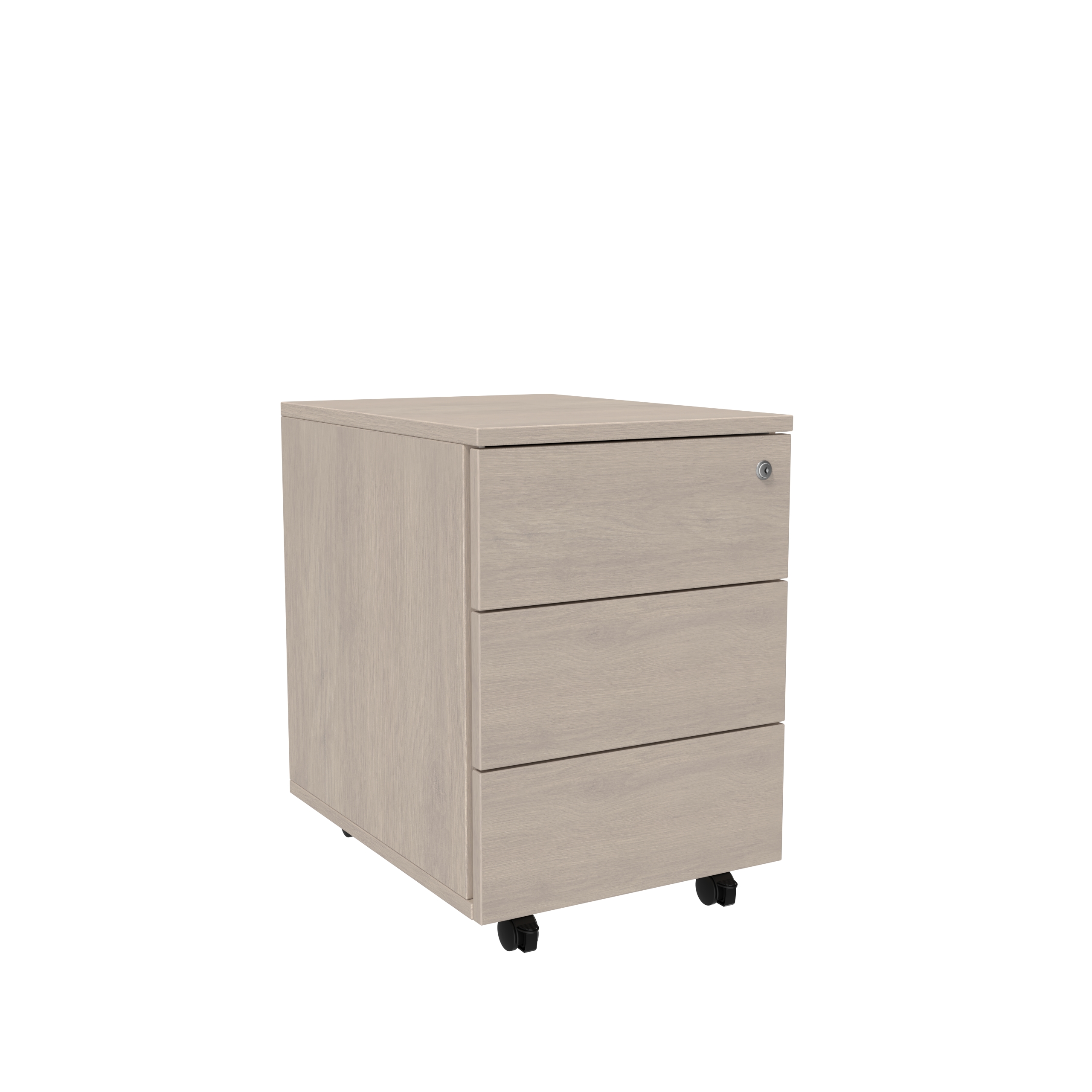 Caisson mobile mélaminé Evidence - 3 tiroirs plats délai court