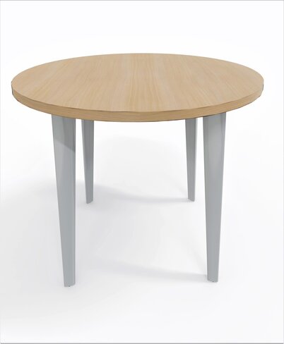 Table de réunion ronde 4 places Evidence - Ø 100 cm - 4 pieds - délai court