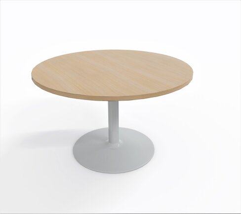 Table de réunion ronde 4 places Evidence - Ø 120 cm - piétement central - délai court