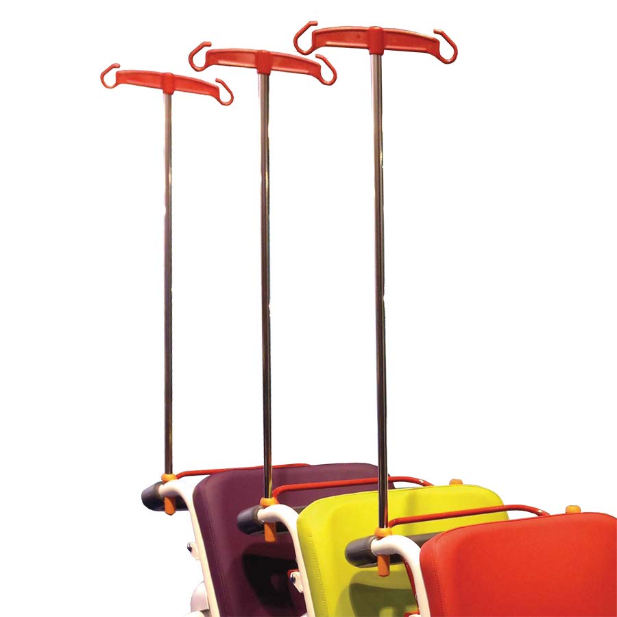 Tige à sérum fixe à 2 crochets