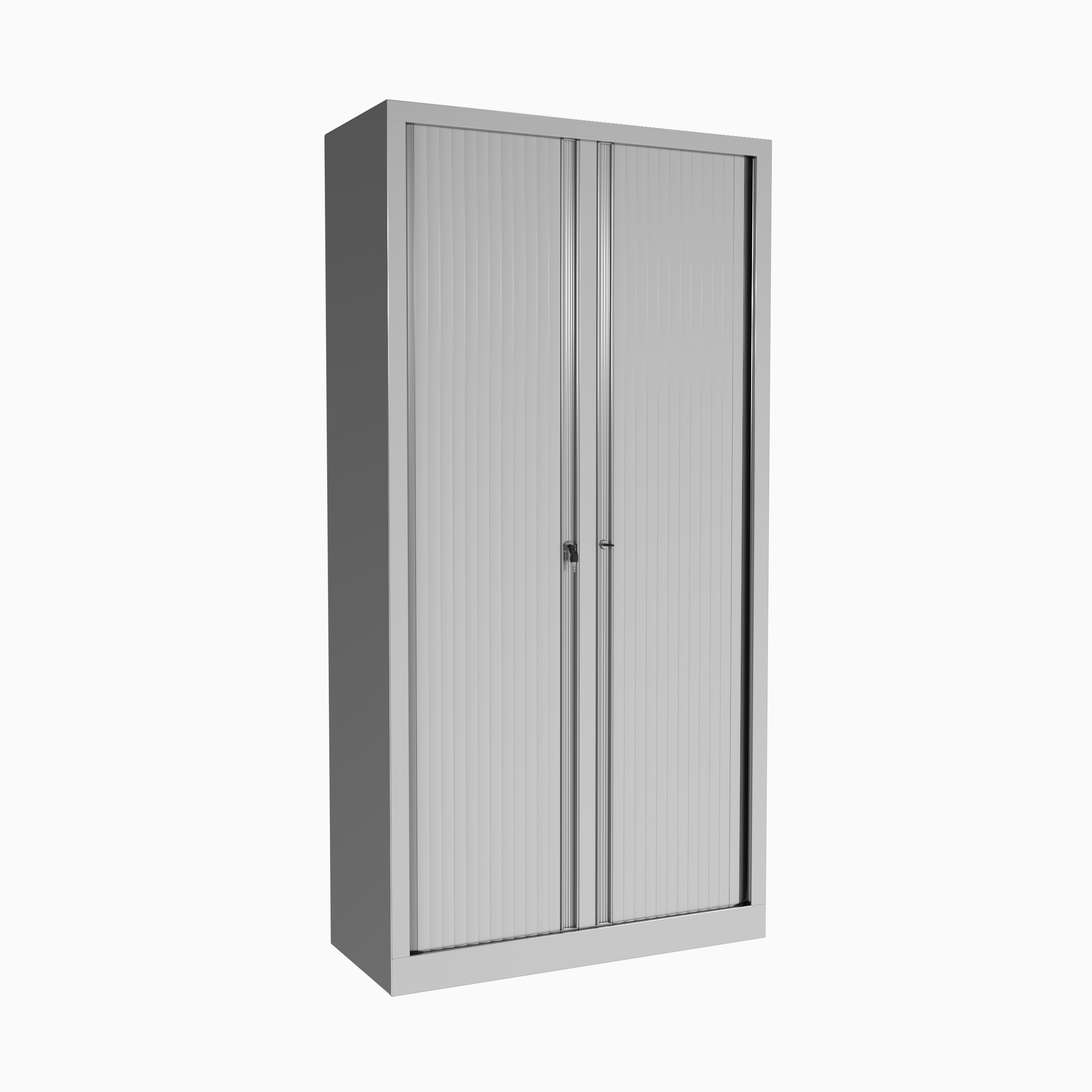 Vestiaire double métallique Etic - h. 198 x l. 100 cm - unicolore - fermeture rideaux - 2 serrures -