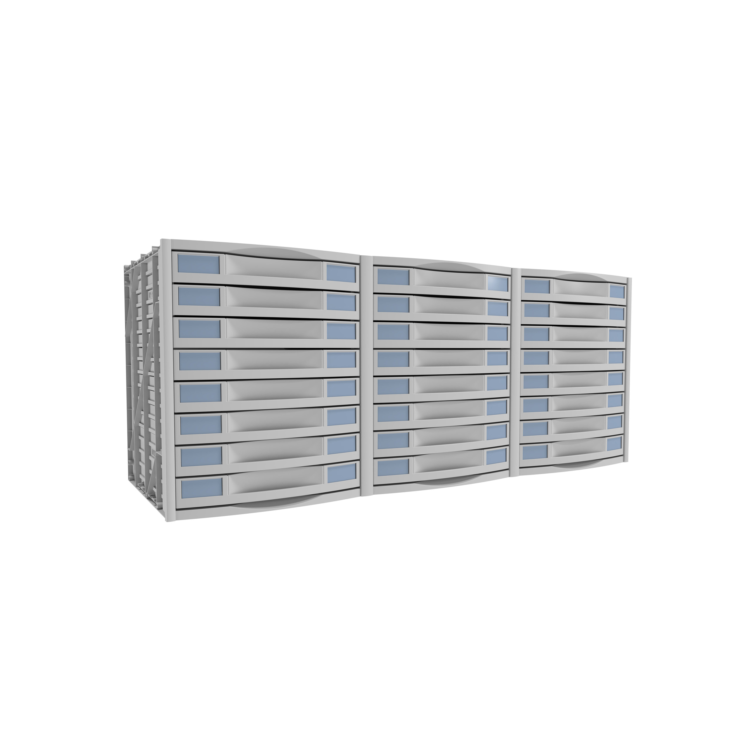 Module pour armoire Etic - pour armoire l. 120 x pr. 43 cm - 24 tiroirs h. 5 cm