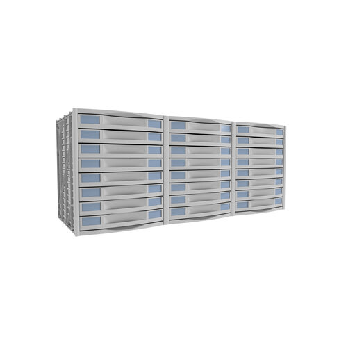 Module pour armoire Etic - pour armoire l. 120 x pr. 43 cm - 24 tiroirs h. 5 cm