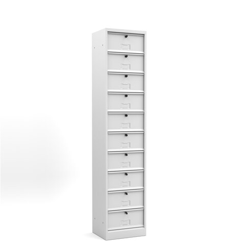 Classeur à clapets - 10 cases avec serrure sans prestation