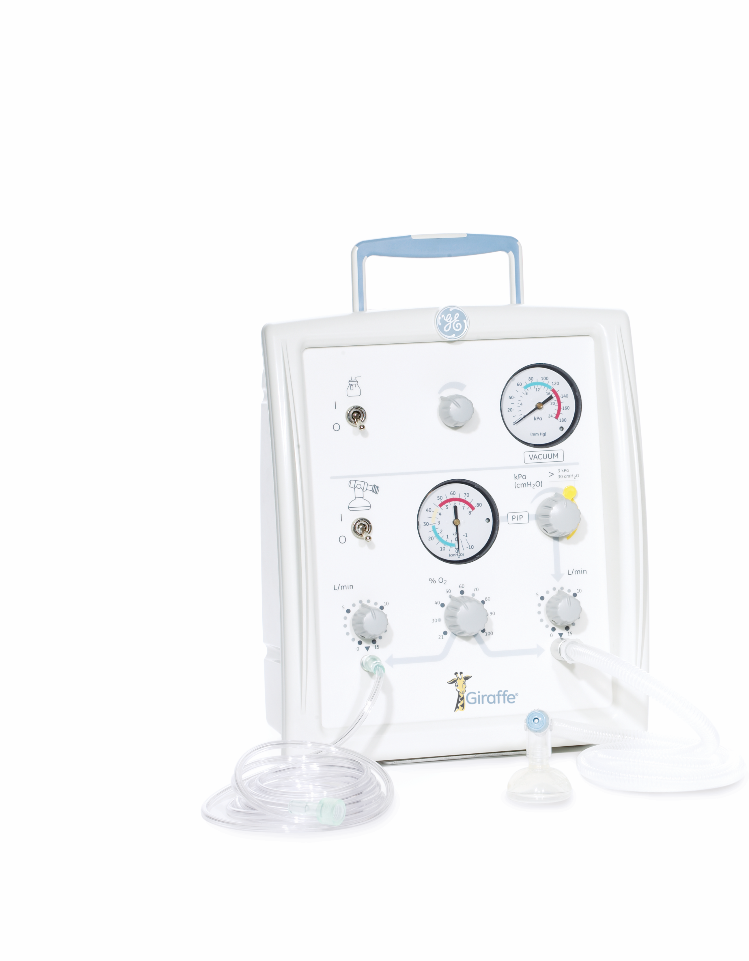 Bloc de réanimation Giraffe StAR - stand alone Avec raccord pièce en T et connectiques 'Air Liquide'
