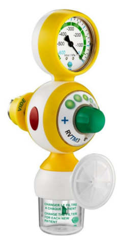 Ensemble de vide: prise - vacuomètre - flexible raccordement mur flacon piège - tuyau silicone -1 poche de vide à usage