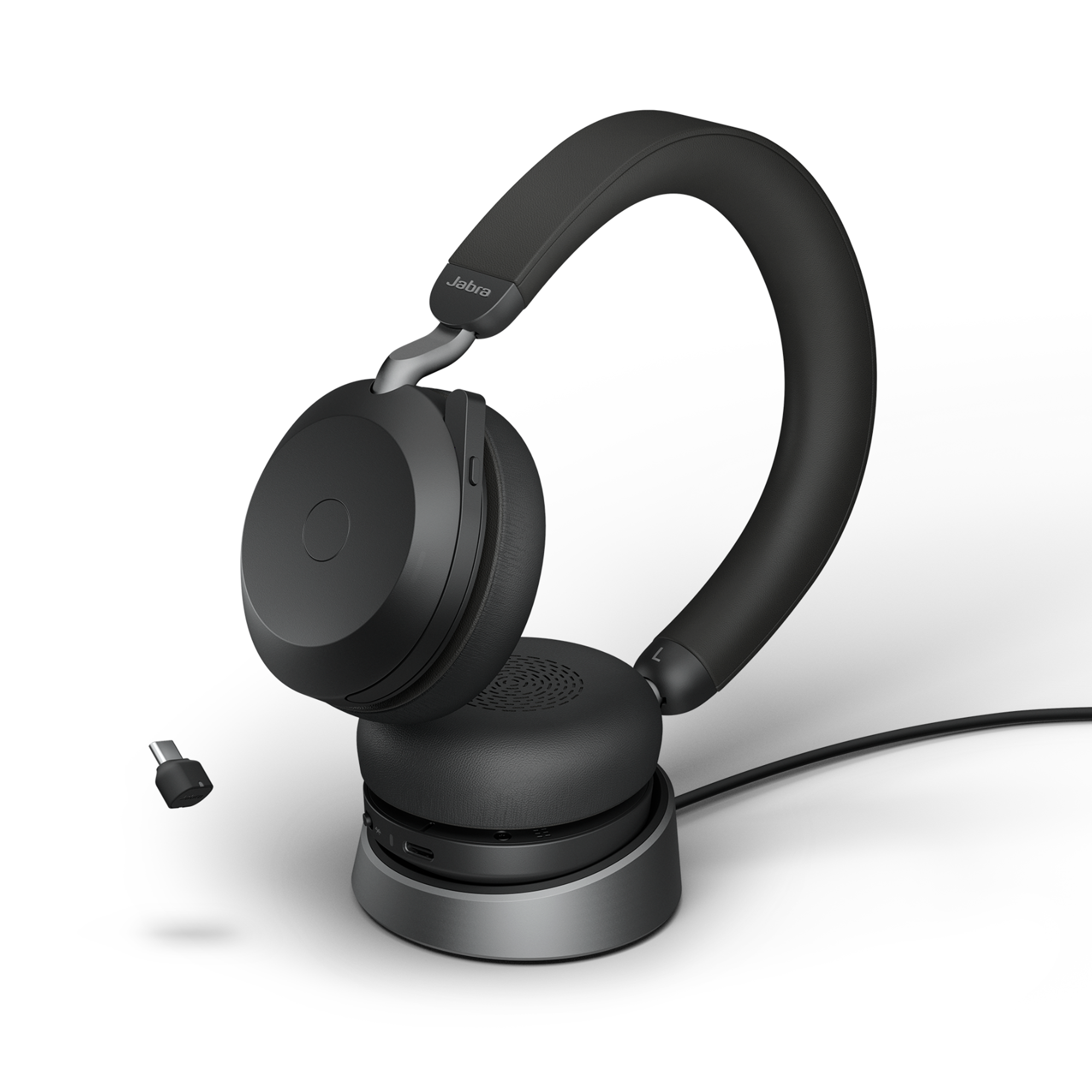 Casque sans fil Bluetooth pour PC Jabra Evolve2 75 stéréo UC + dongle link390a + base chargeur