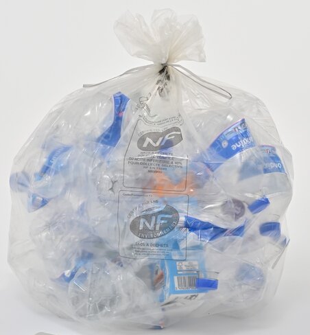 Sac pour déchets lourds - lien fixe - 100 l - ép. 30 µm - transparent - 20 cartons de 250 J-M PLAST