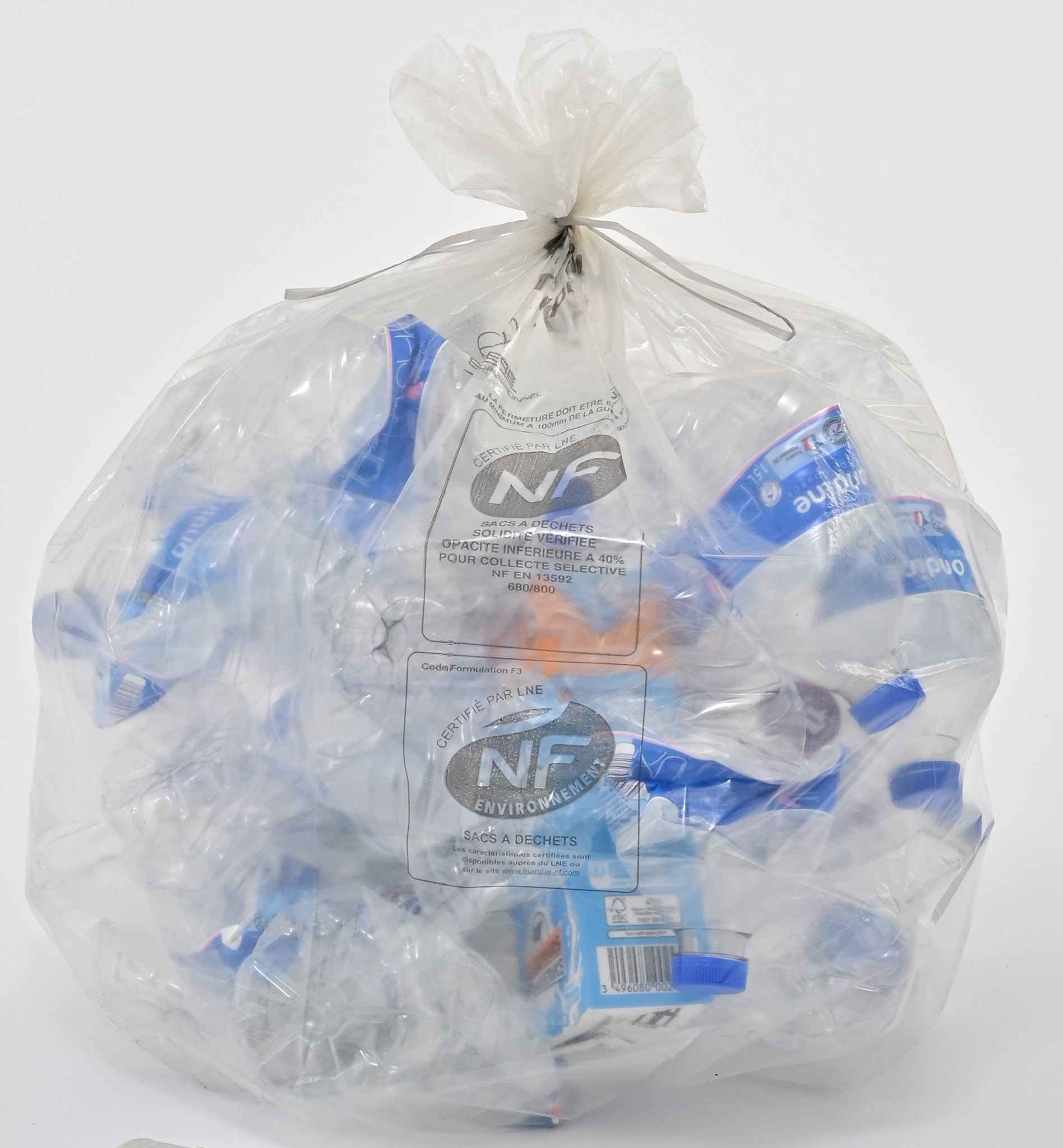 Sac pour déchets lourds - lien fixe - 100 l - ép. 30 µm - transparent - 1 palette de 56 cartons de 250 J-M PLAST