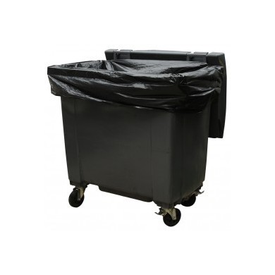 Housse pour conteneur - 750 l - ép. 20 µm - noir - 1 carton de 100 J-M PLAST