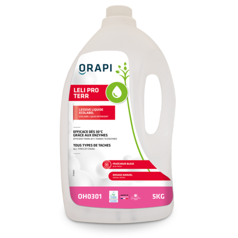 Lessive liquide linge lelipro terr - Ecolabel - carton 4 x 5 l - ORAPI