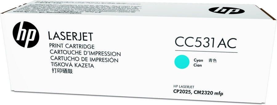 Toner - HP - CC531AC - cyan - par 1