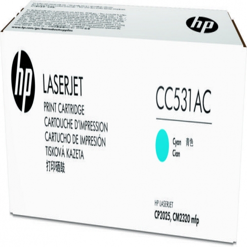 Toner - HP - CC531AC - cyan - par 1