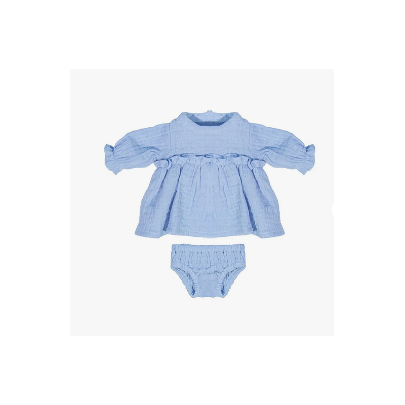 Vêtement pour poupée corps dur - h. 32 cm - pyjama - hiver fille saumon