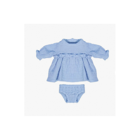 Vêtement pour poupée corps dur - h. 32 cm - pyjama - hiver fille saumon