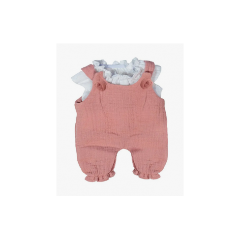 Vêtement pour poupée corps dur - h. 32 cm - ensemble poil blanc - hiver fille lilas