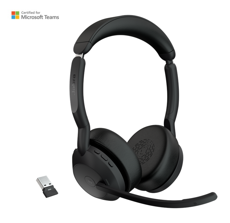 Casque sans fil pour softphonie Jabra Evolve2 55 USB-A MS Stéréo sans base de charge