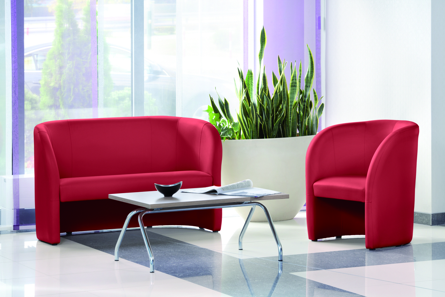 Canapé 2 places Dream - textile enduit rouge