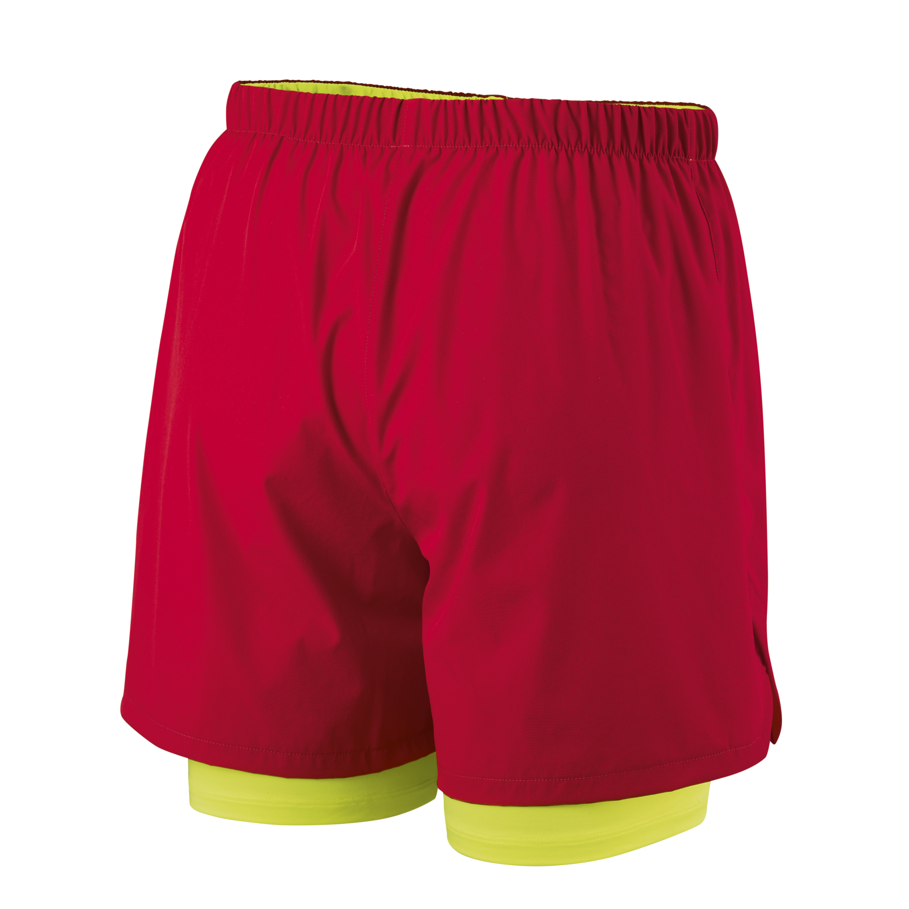 Short de bain cuissard homme bi-matière - NASCSWIM - rouge et jaune - S au 2XL - minimum 100 pièces