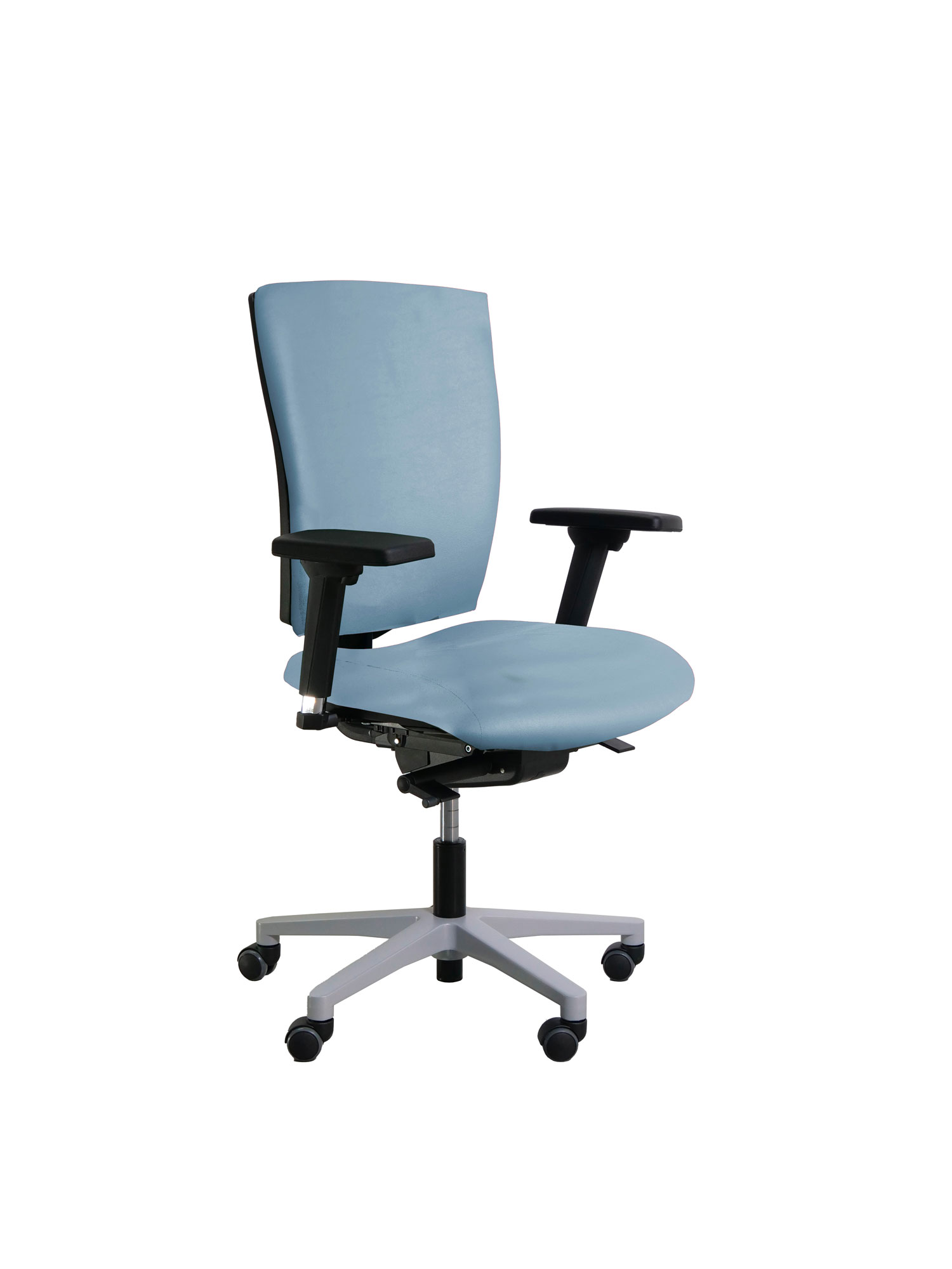 Fauteuil de bureau Reva Plus - textile enduit - piètement gris aluminium