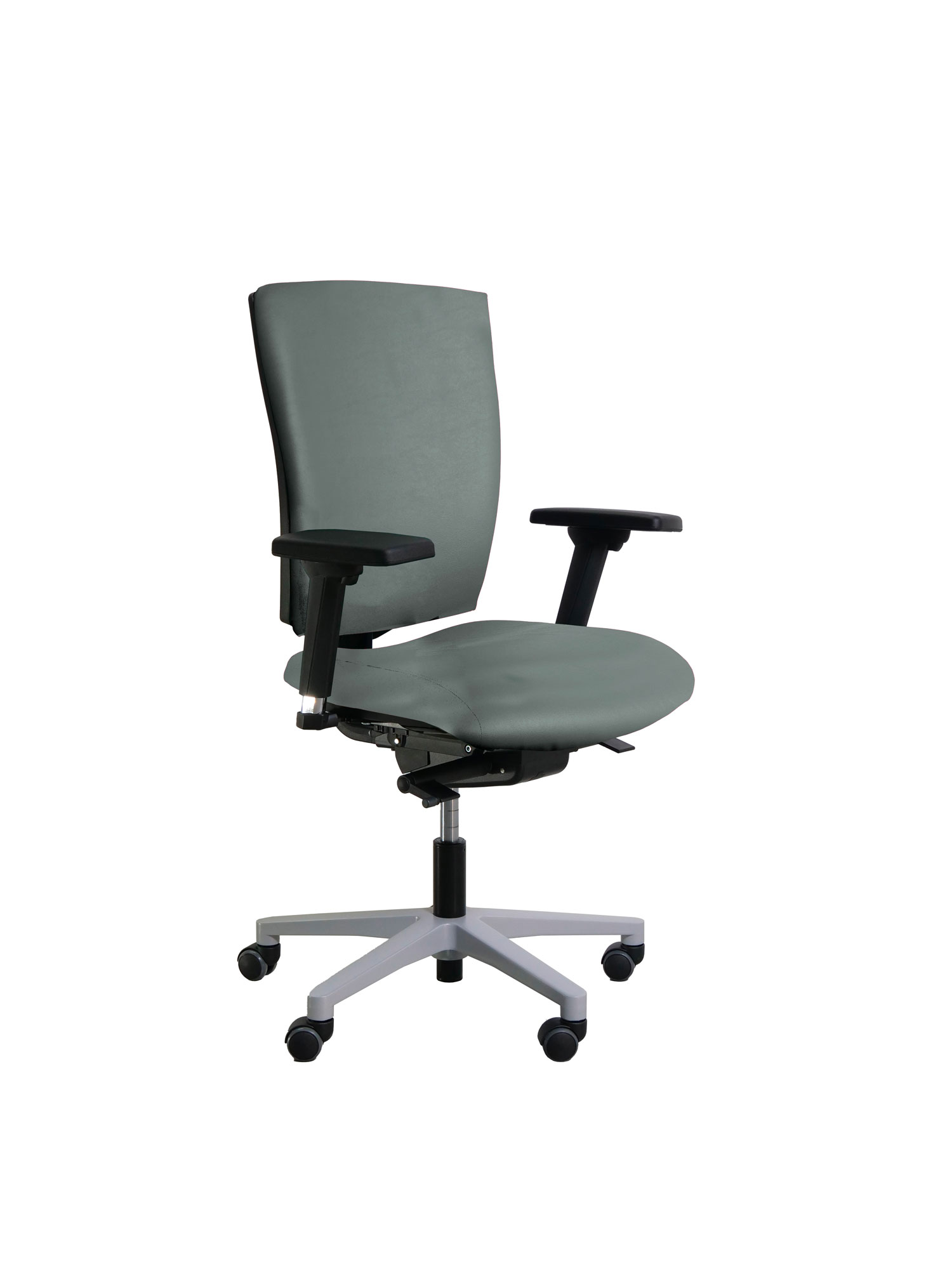 Fauteuil de bureau Reva Plus - textile enduit - piètement gris aluminium