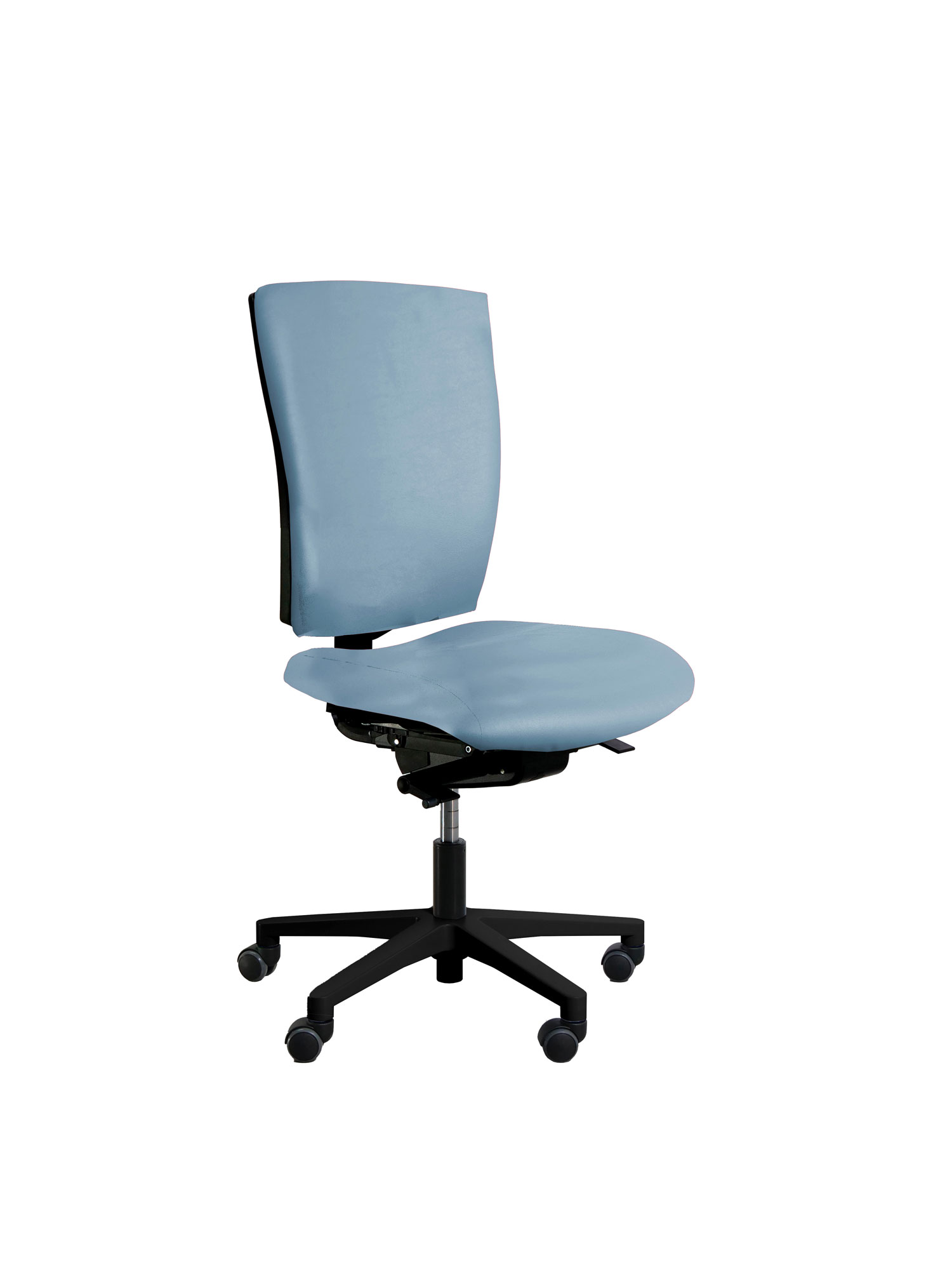 Chaise de bureau Reva Plus - textile enduit - piètement noir