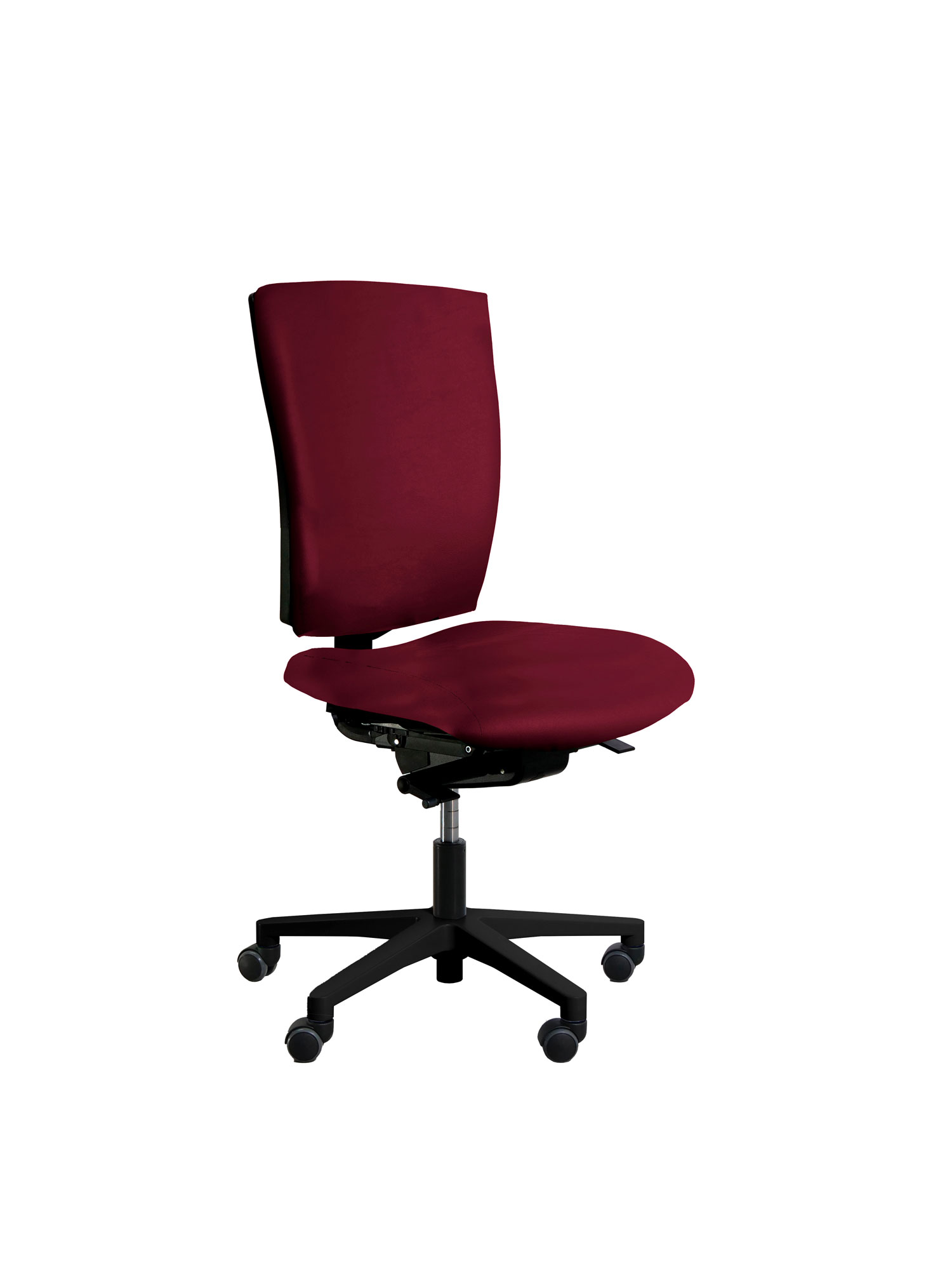 Chaise de bureau Reva Plus - textile enduit - piètement noir