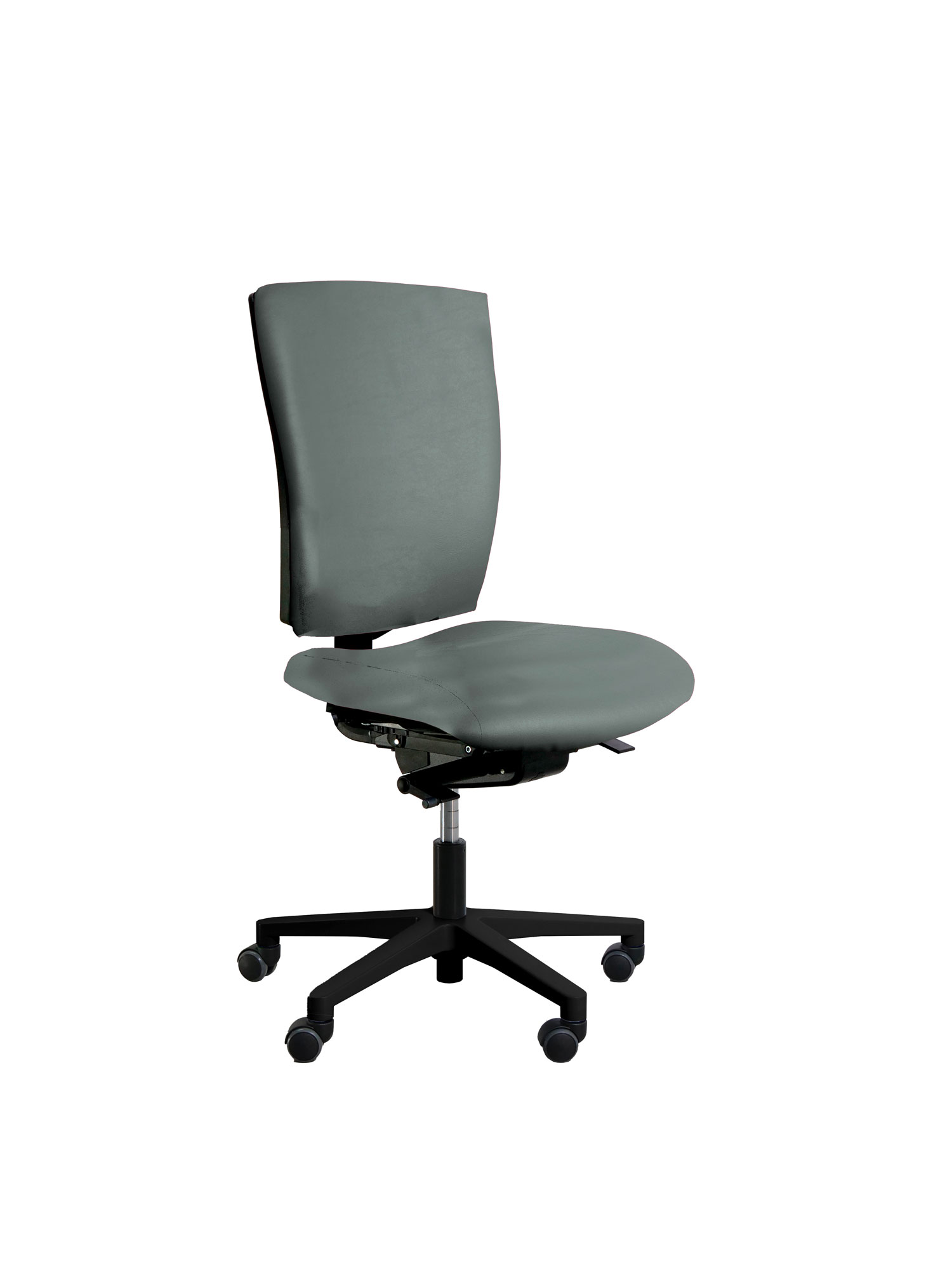 Chaise de bureau Reva Plus - textile enduit - piètement noir