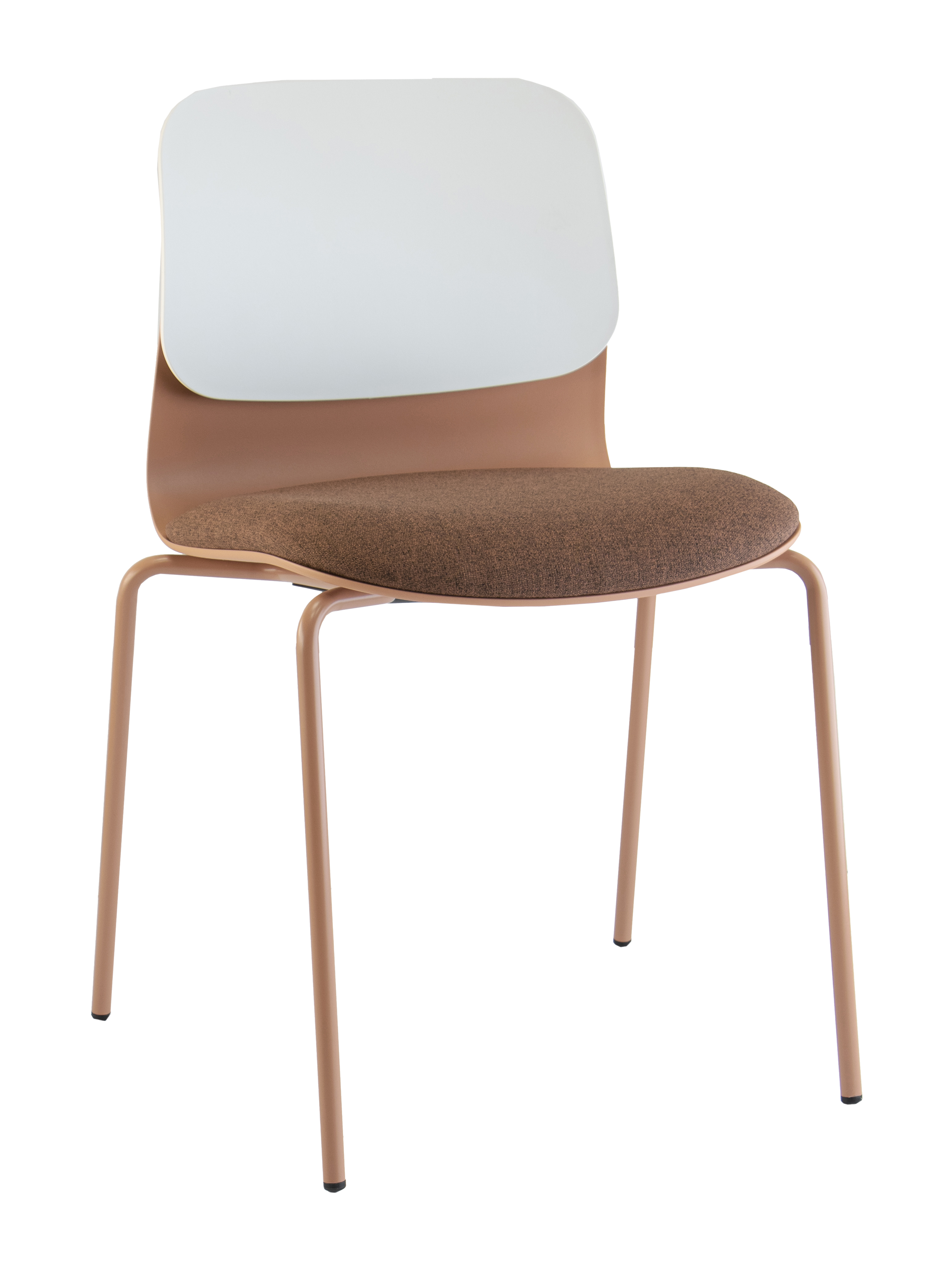 Chaise 4 pieds époxy Klik - assise tissu - dossier polypropylène