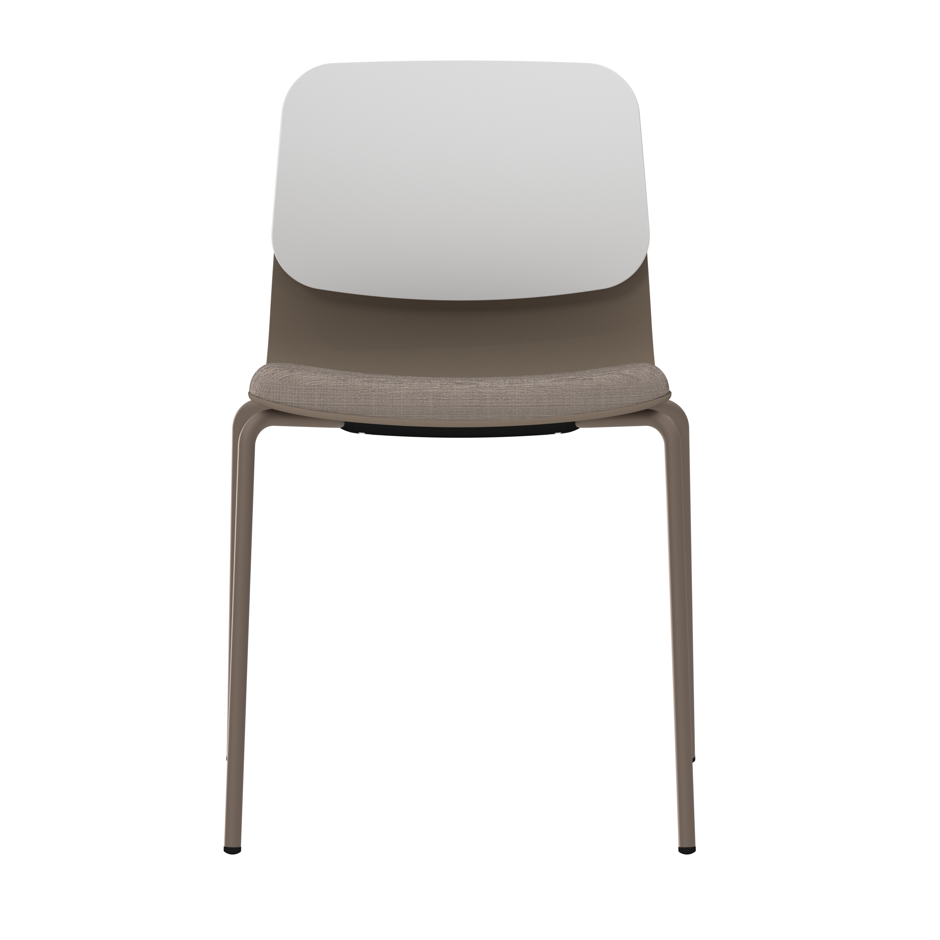 Chaise 4 pieds époxy Klik - assise polypropylène - dossier chêne