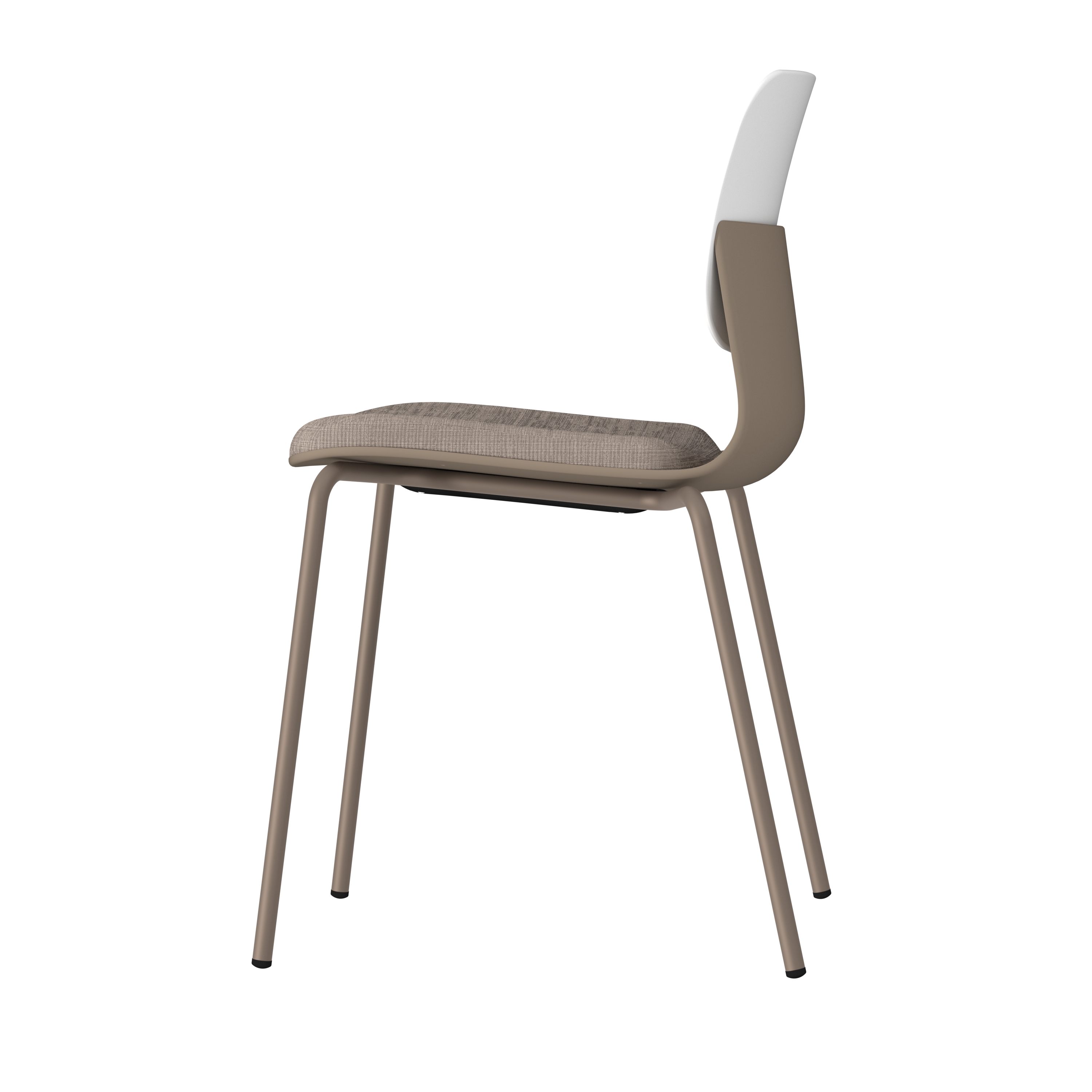 Chaise 4 pieds époxy Klik - assise polypropylène - dossier chêne