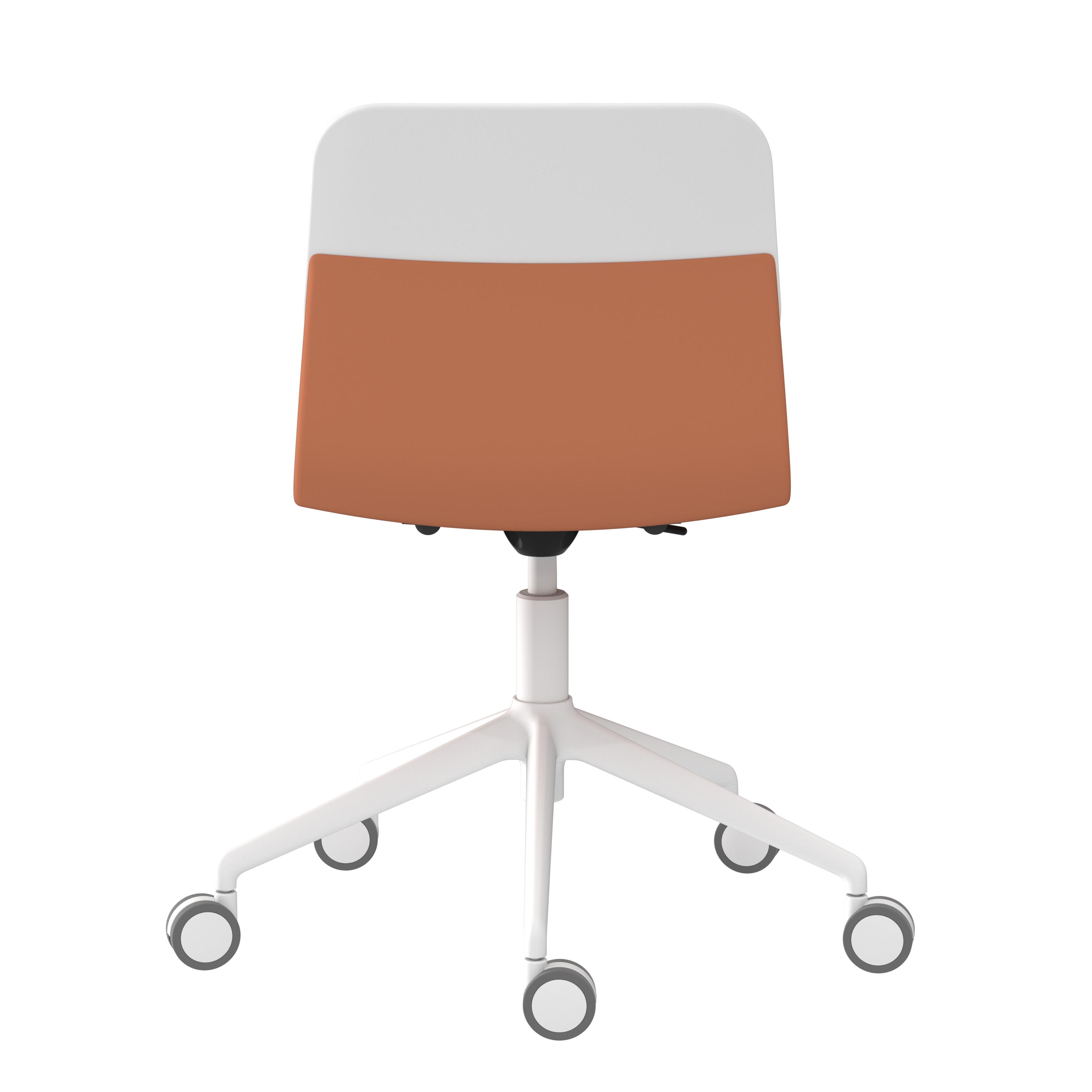 Chaise à roulettes Klik - assise tissu - dossier polypropylène - réglable en hauteur - piétement 5 branches