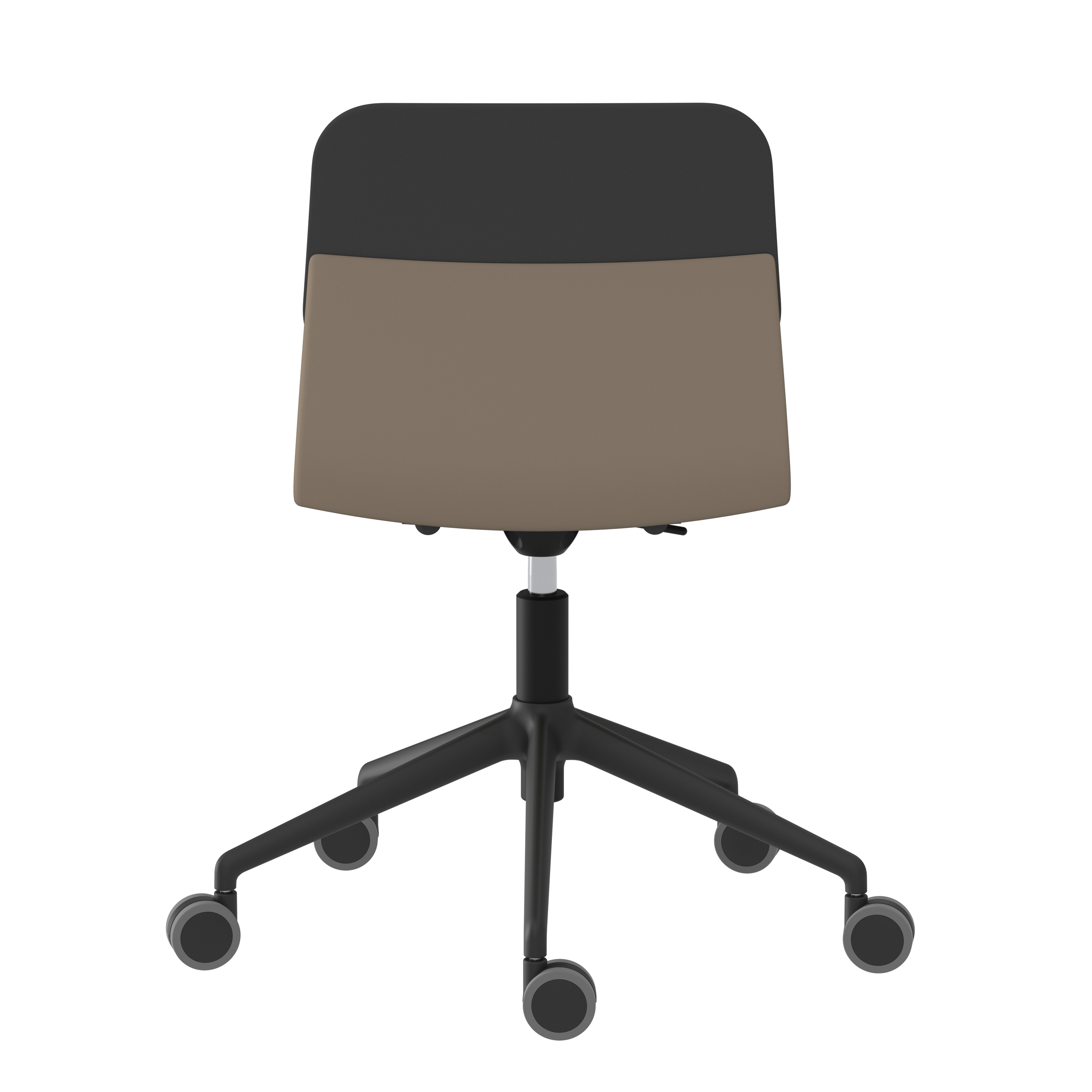 Chaise à roulettes Klik - assise textile enduit - dossier polypropylène - réglable en hauteur - piétement 5 branches