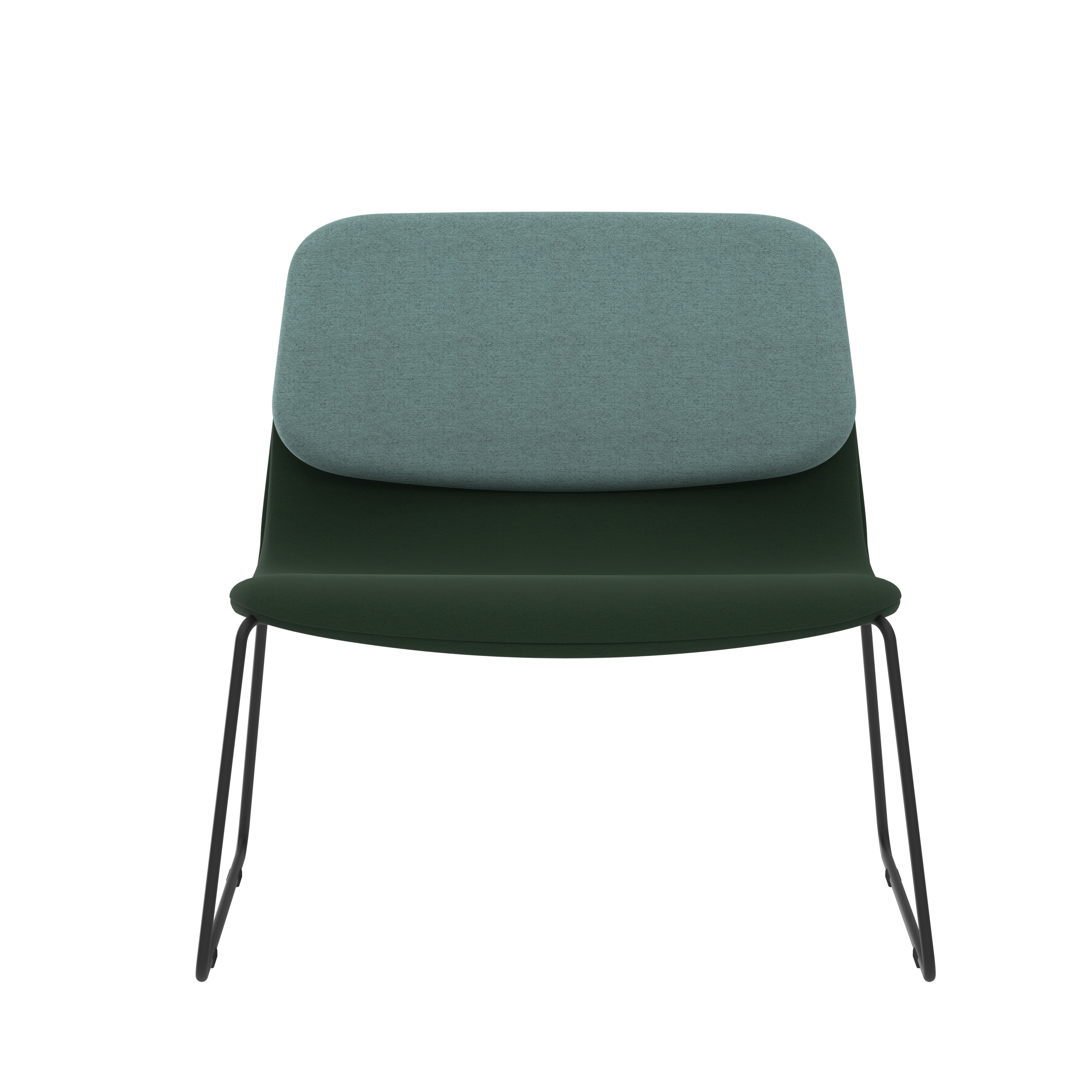 Chauffeuse piétement traineau métal Klik - tissu