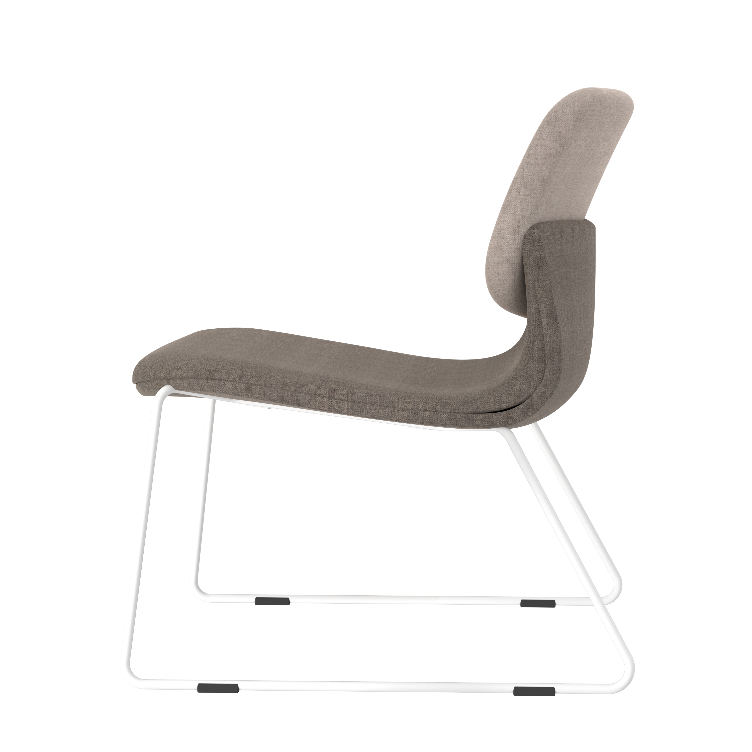 Chauffeuse piétement traineau métal Klik - tissu