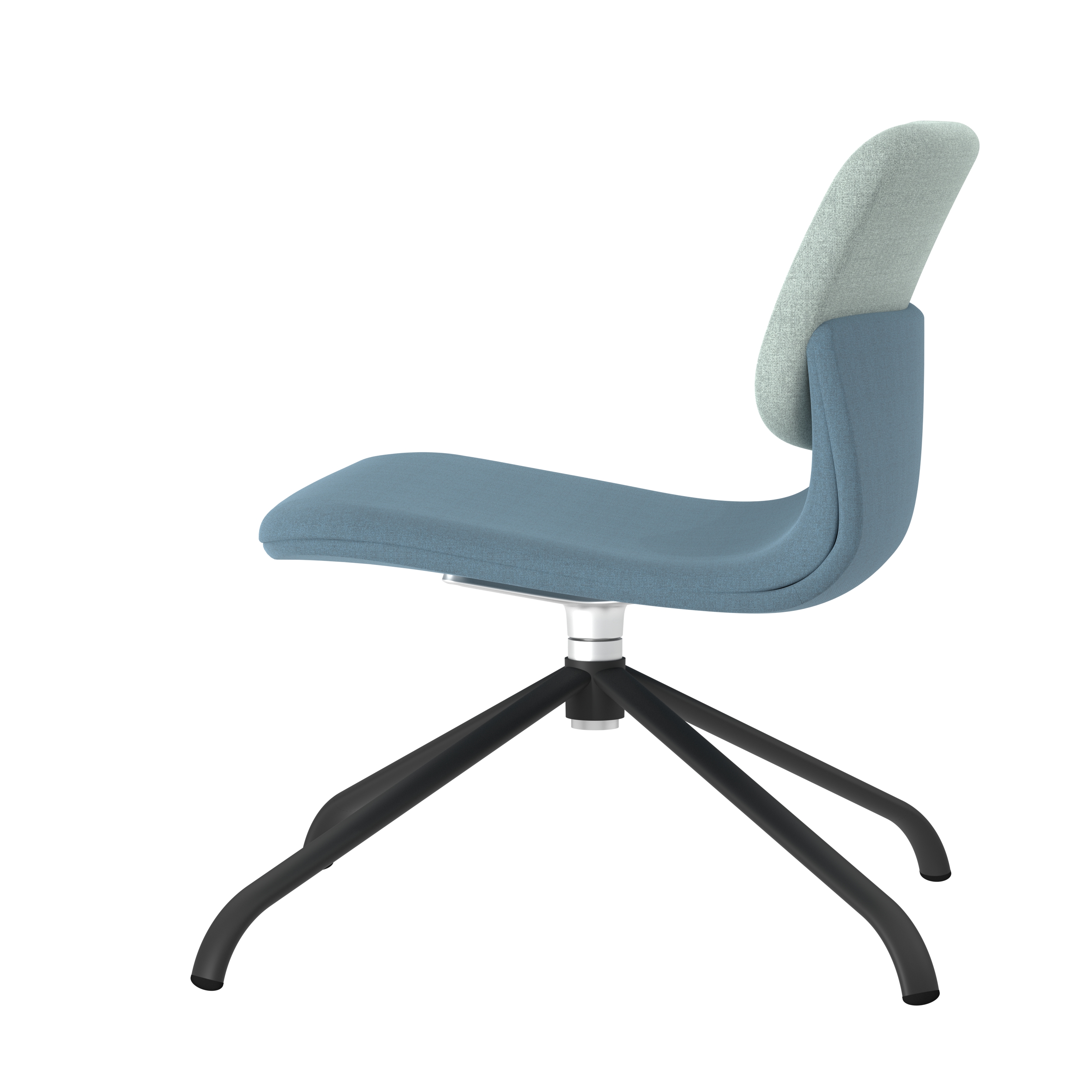 Chauffeuse piétement 4 branches métal Klik - tissu - pivotante