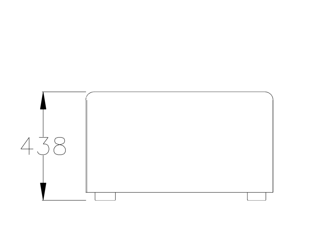 Module trapèze B Free - tissu - sans dossier -