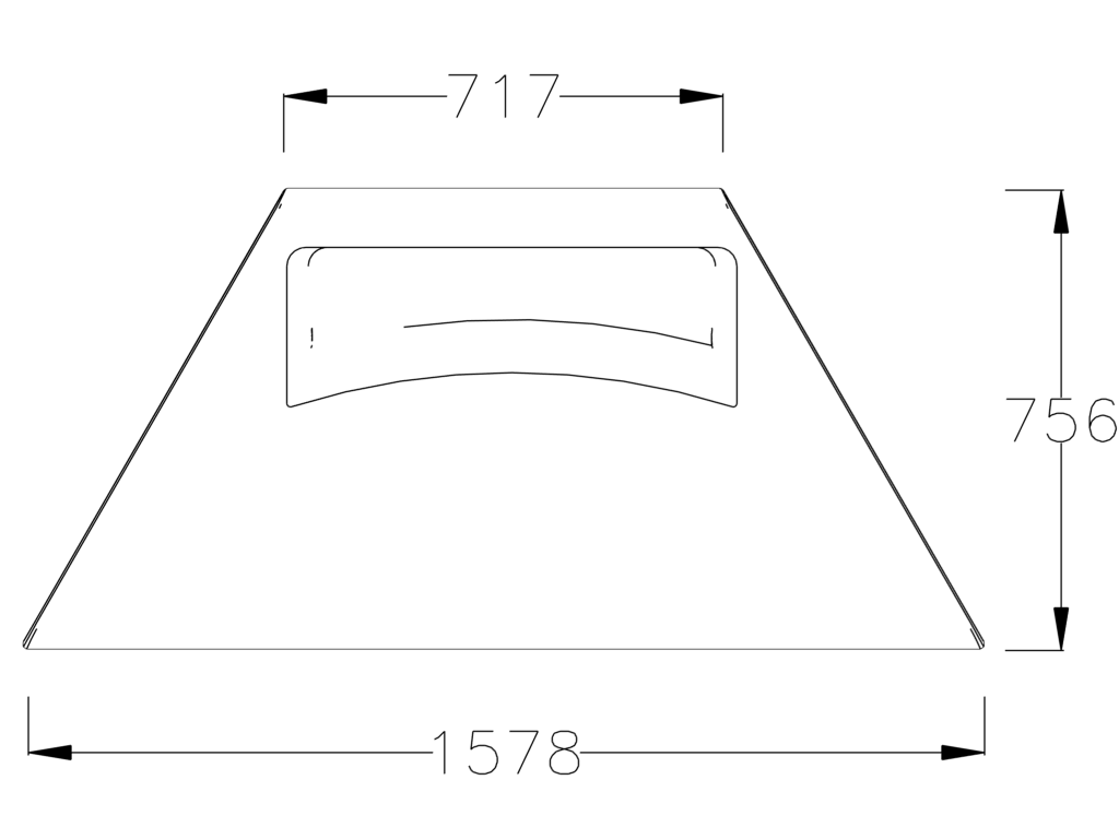 Module grand trapèze B Free - tissu - avec dossier sur petite longueur